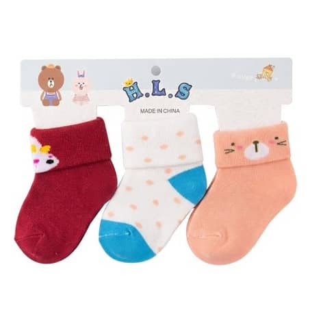 Socks for 0-8 month baby 3pair Sets "cl189-1"