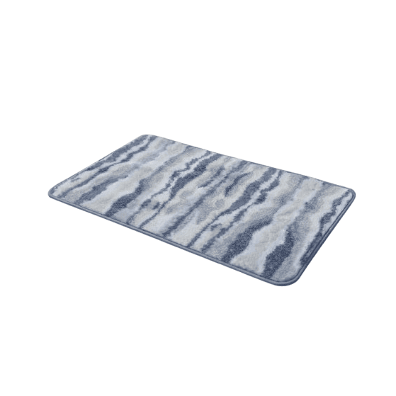 Non-Slip Soft Floor Rug Mat 78×49cm – Blue, Grey & White