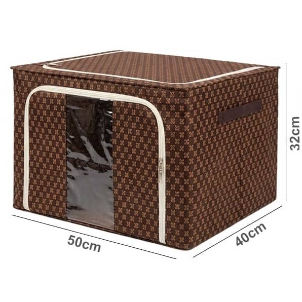 Foldable Wardrobe Clothing Storage Organizer Bag with Zipper & Clear Window