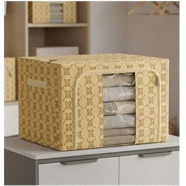 Foldable Wardrobe Clothing Storage Organizer Bag with Zipper & Clear Window