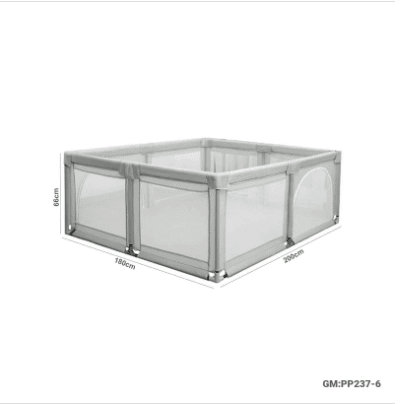 حديقة لعب للطفل الرضيع XXL | 200x180x66 سم - ساحة لعب آمنة داخلية للأطفال الرضع - النموذج: "PP237-6"