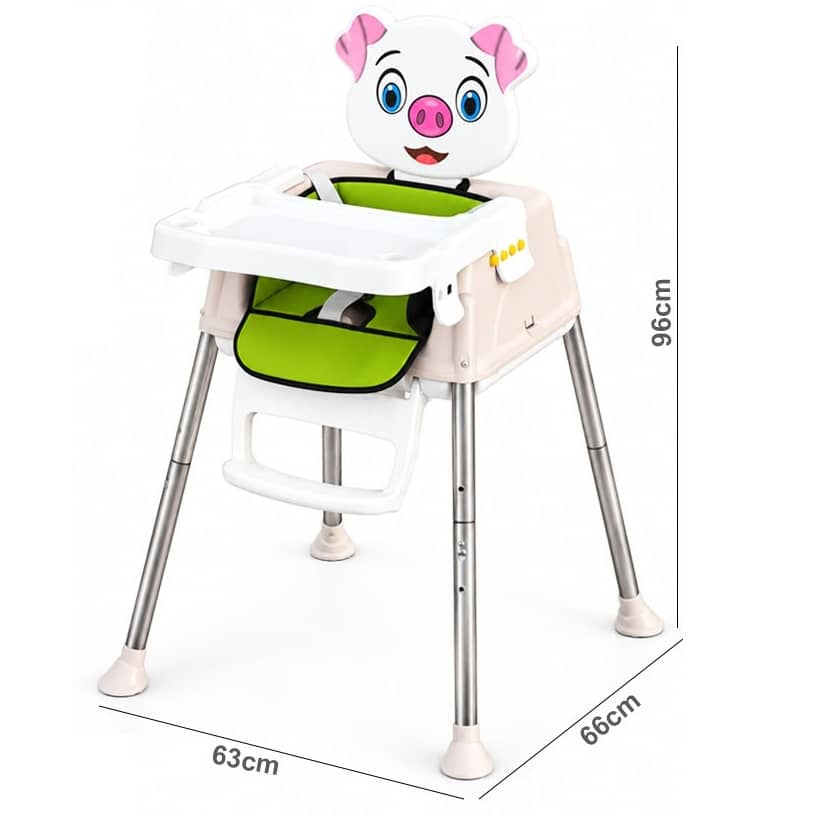 Baby Feeding High Chair with Tray & Safety Harness – 6–30 Months