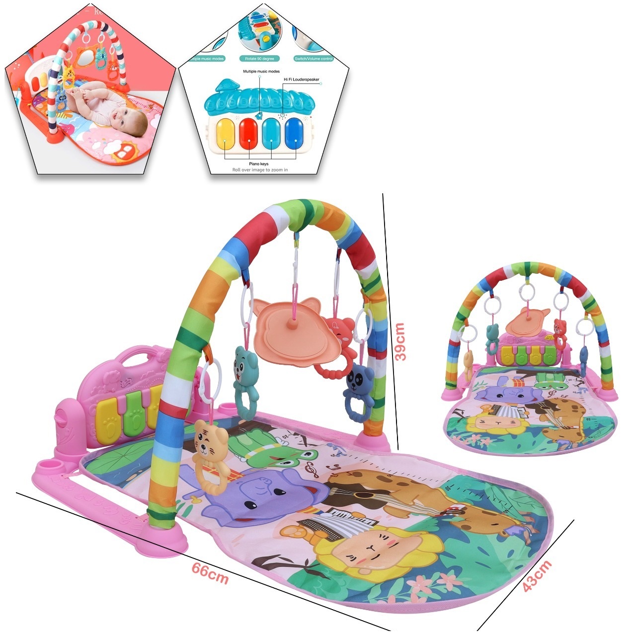 سجادة لعب الطفل مع لوحة مفاتيح البيانو "273-2"