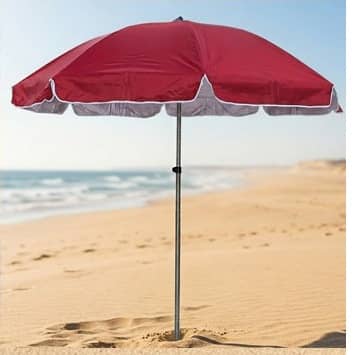 Outdoor Beach & Garden Umbrella – 190 cm Canopy