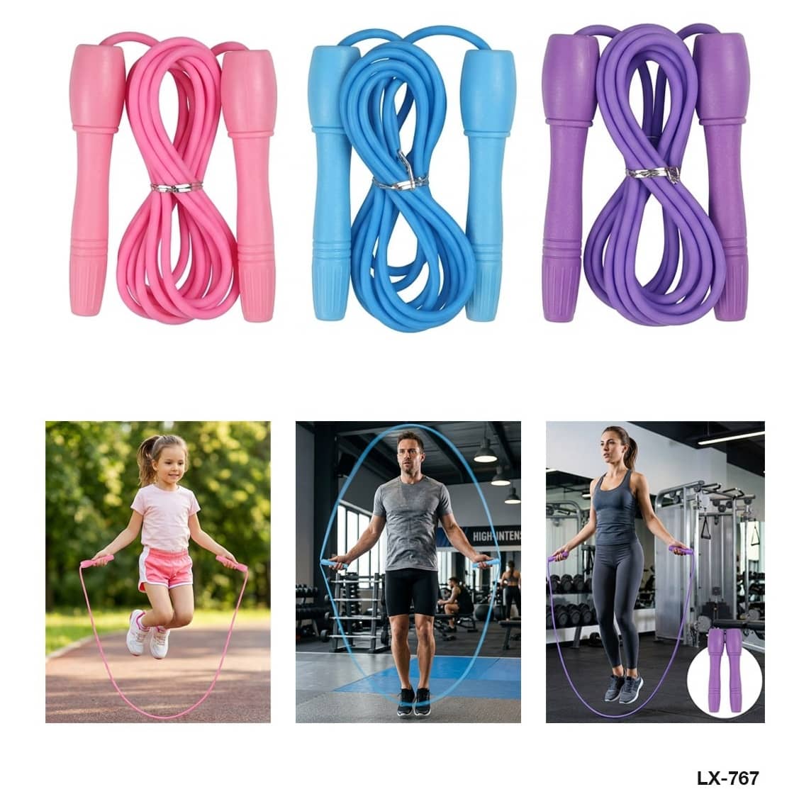 PVC Skipping Rope – Lightweight Fitness Jump Rope