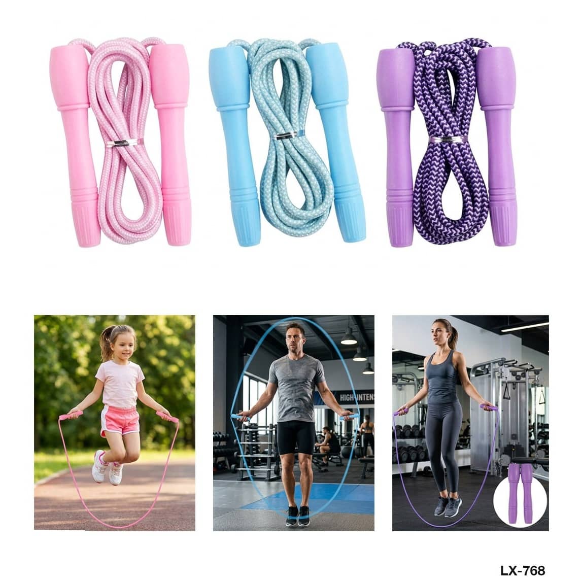 PVC Skipping Rope – Lightweight Fitness Jump Rope.