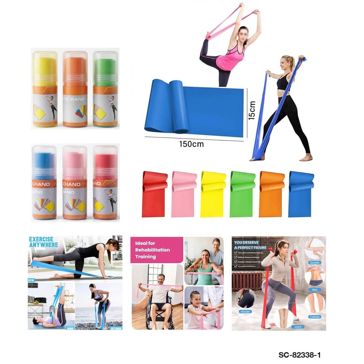 Fitness Stretch Elastic Resistance Band – 150 cm.