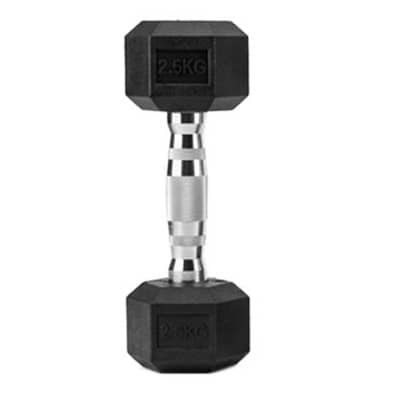 Cast Iron Hex Dumbbell – Rubber-Coated Single Dumbbell