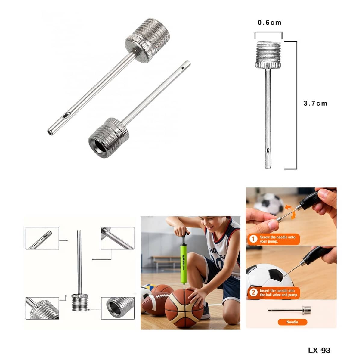 Stainless Steel Air Pump Inflation Needle – 1 Piece