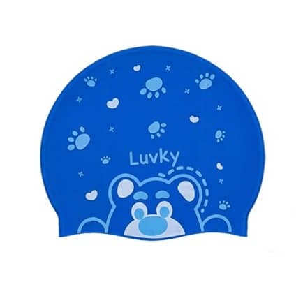 Kids Printed Silicone Swimming Cap – Ages 3–12
