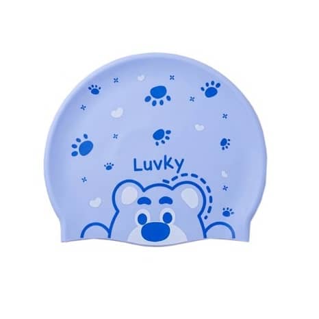 Kids Printed Silicone Swimming Cap – Ages 3–12