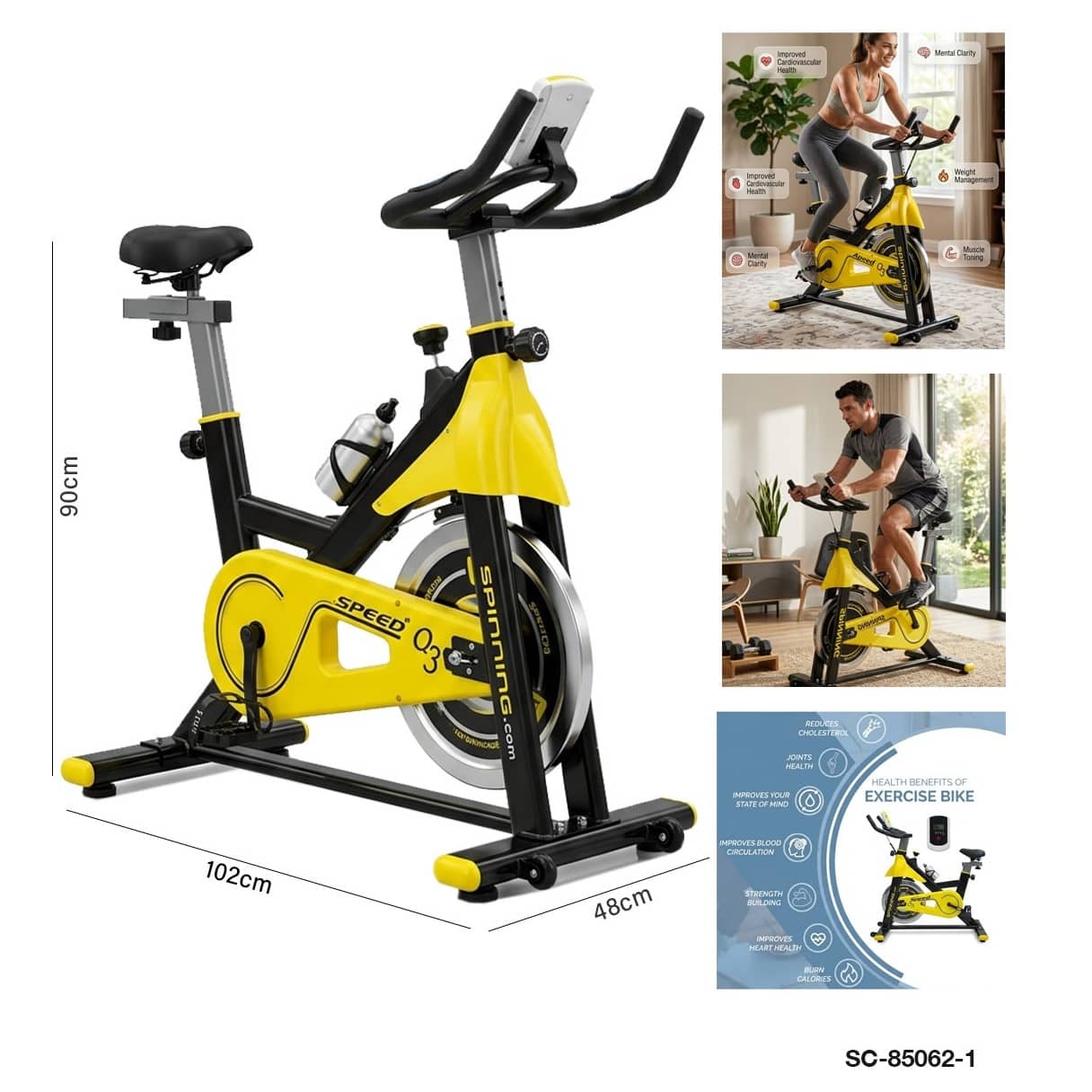 Adjustable Indoor Cycling Bike for Cardio