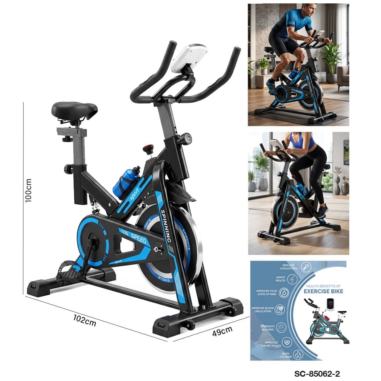 Adjustable Indoor Cycling Bike for Cardio.