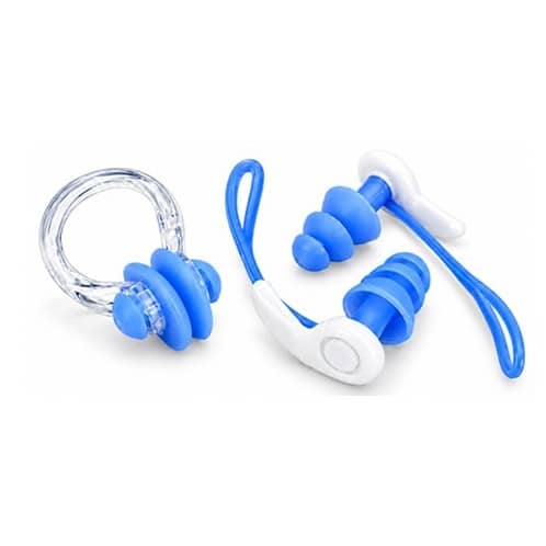 Silicone Nose Clip & Earplugs Swimming Set with Storage Case