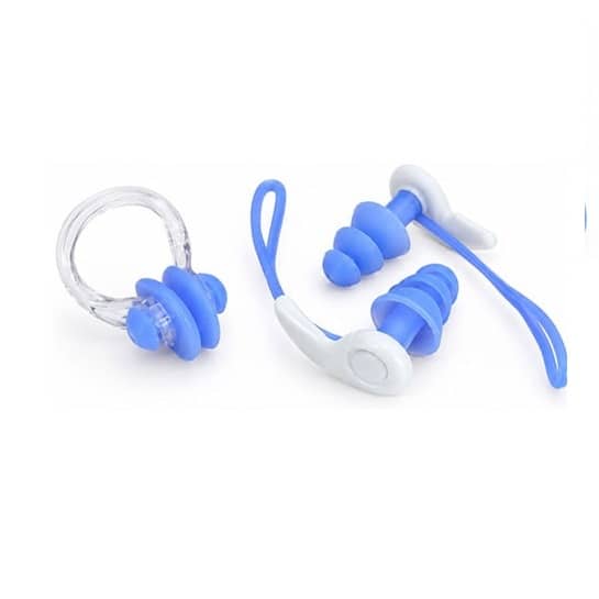 Silicone Nose Clip & Earplugs Swimming Set with Storage Case