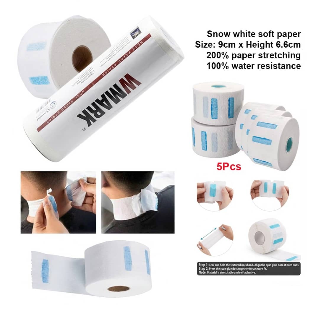 5-Piece Barber Neck Paper Strip Set