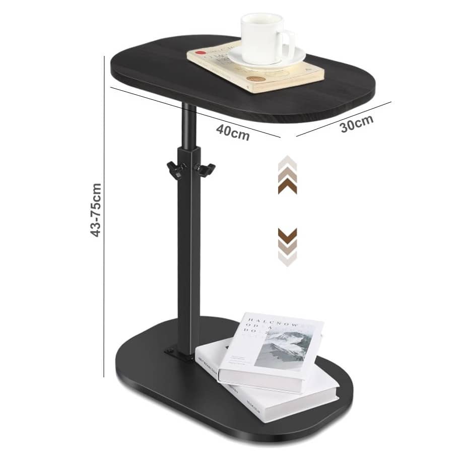 Adjustable 360° Rotating C-Shaped End Table