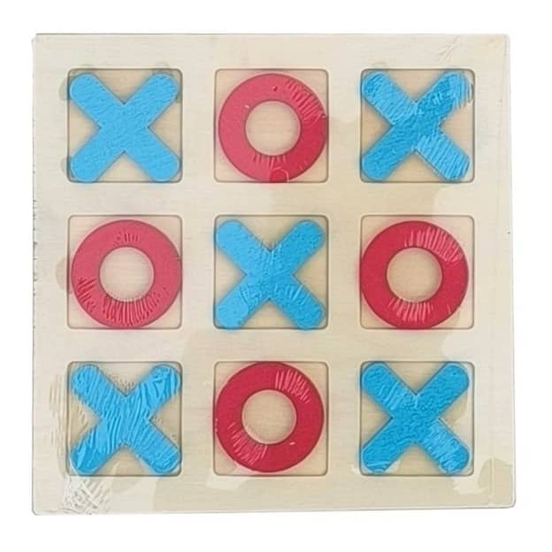 لعبة لوحية من الخشب لعبة تيك تاك تو اكس او تشيس "488"