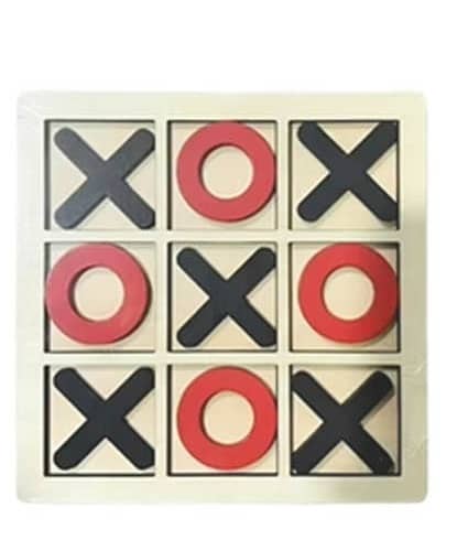 لعبة لوحية من الخشب لعبة تيك تاك تو اكس او تشيس "488"