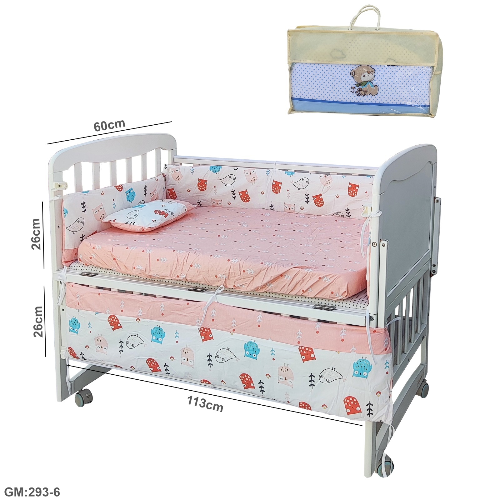 Newborn Crib Bedding Set "cu401-3"