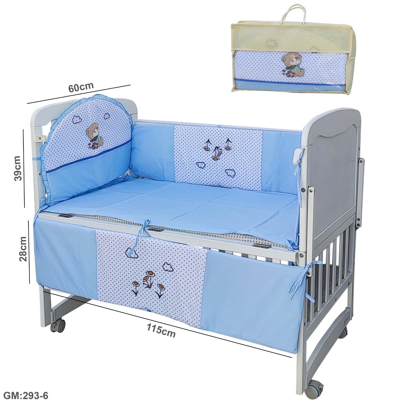 Newborn Crib Bedding Set "cu401-3"