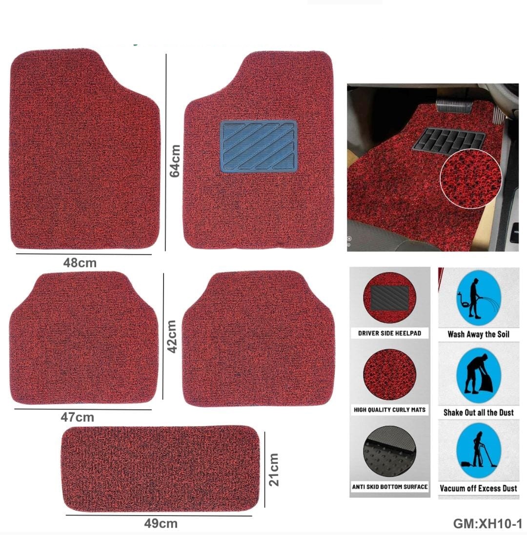 ثقيل الواجب مضاد للانزلاق نوودل نمط قدم السيارة / سجادة الأرض "xh10-1"