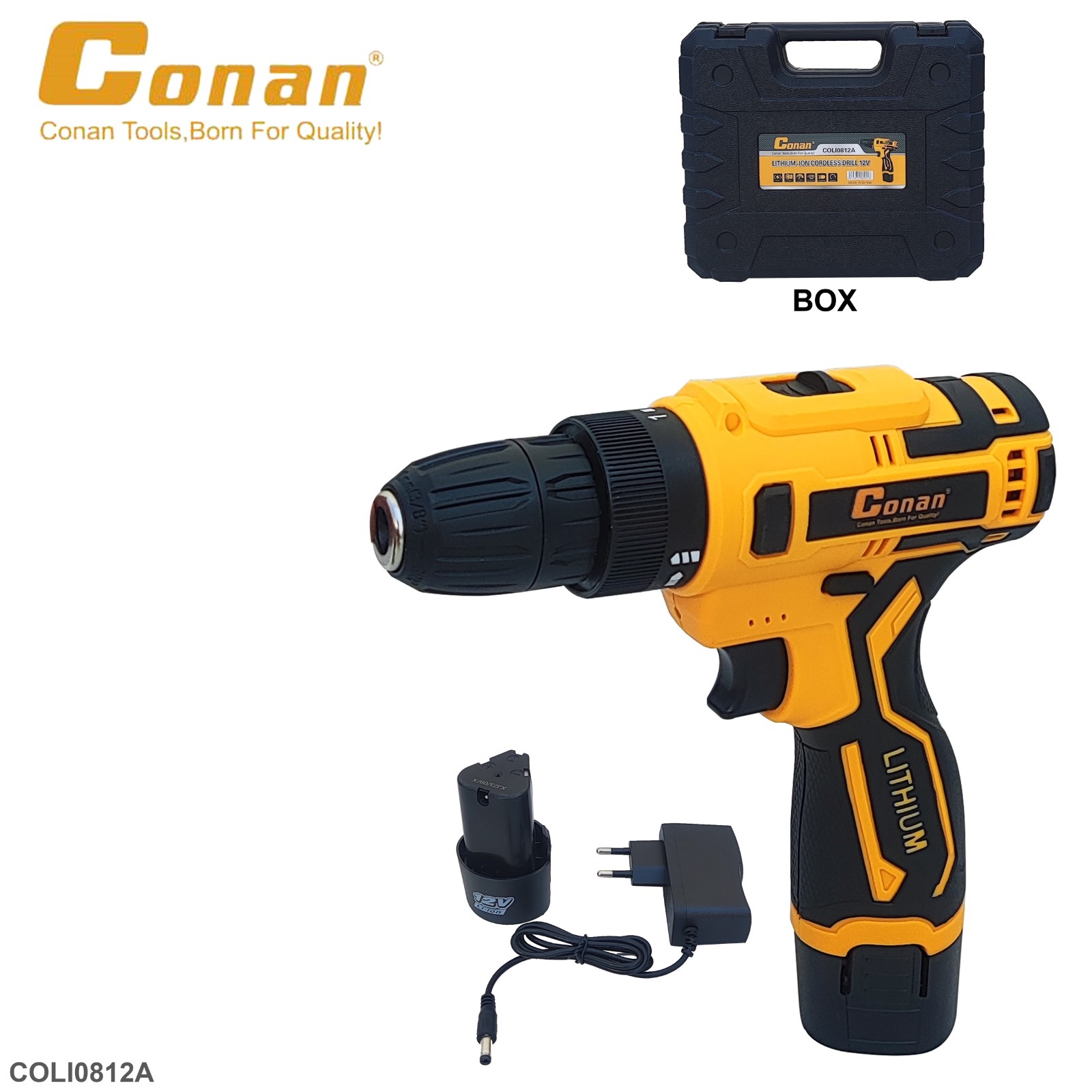 LITHIUM-ION CORDLESS DRILL 12V "coli0812a"