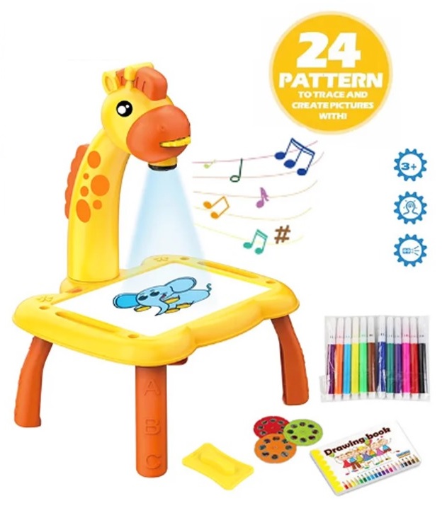 طاولة مكتب للرسم بمشروع البروجيكتور الخاص بالأطفال LED "388-7"