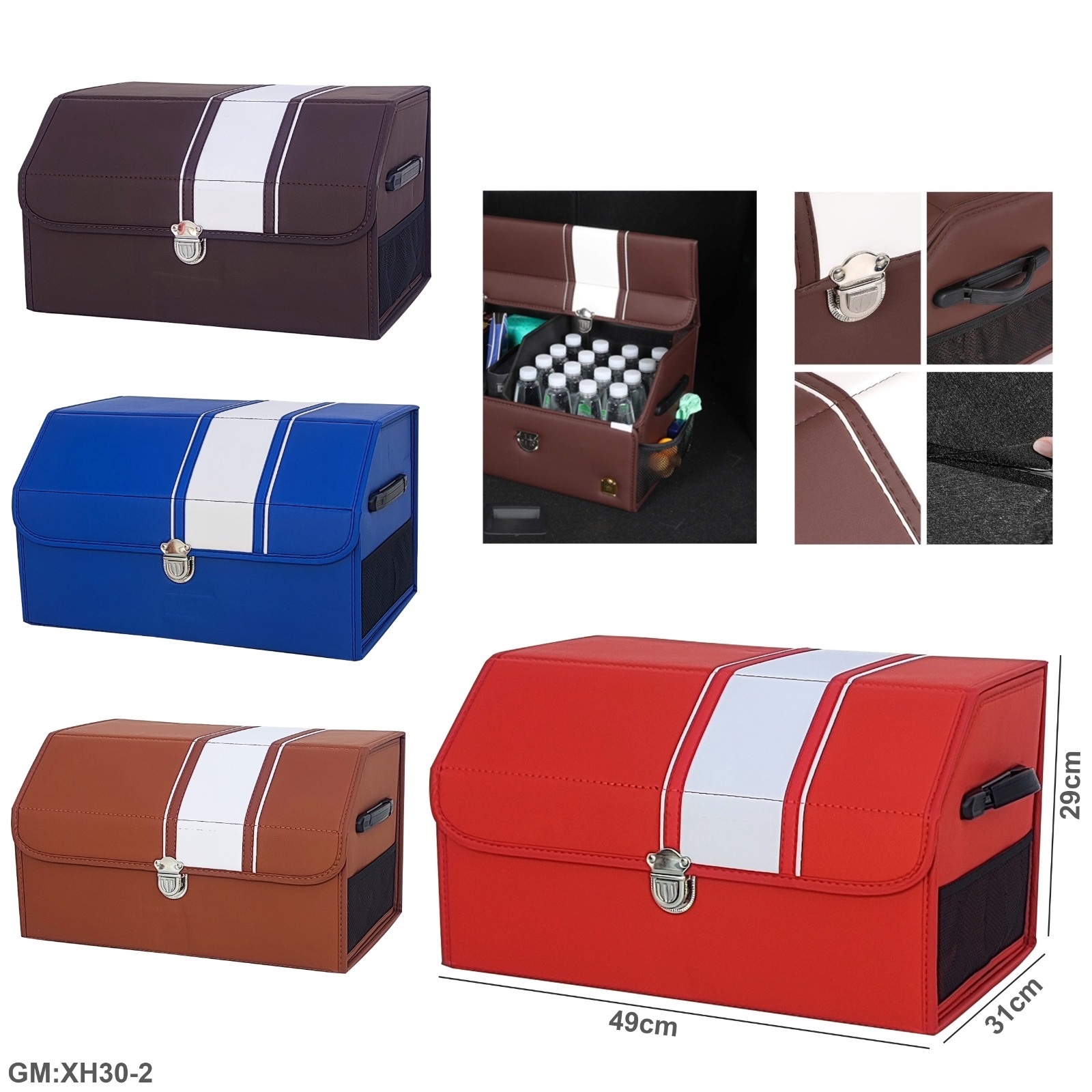 PU Leather Folding Storage Bag for Car "xh30-2"