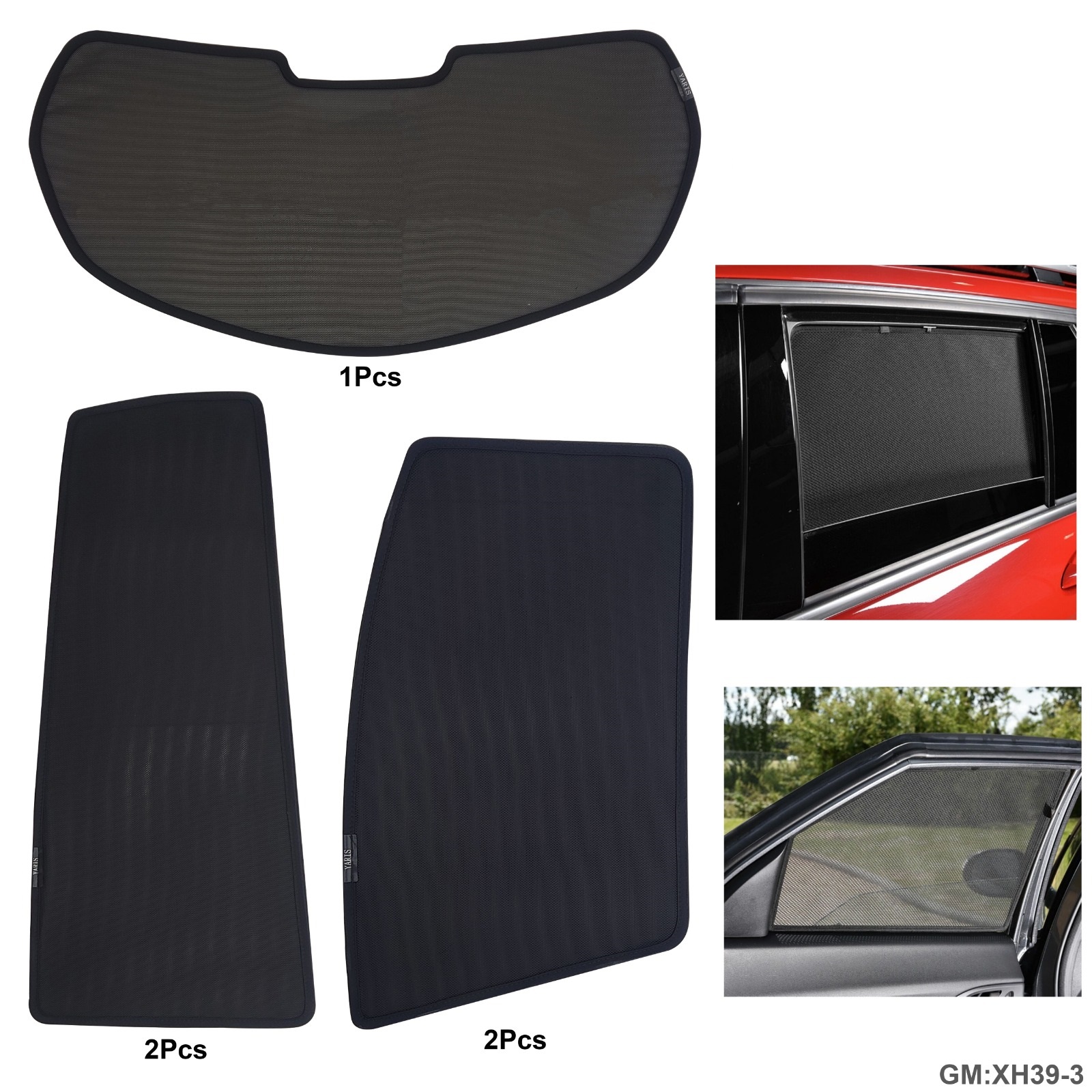 مظلات شمس مغناطيسية YARIS للسيارة مجموعة من 5 قطع "xh39-3"