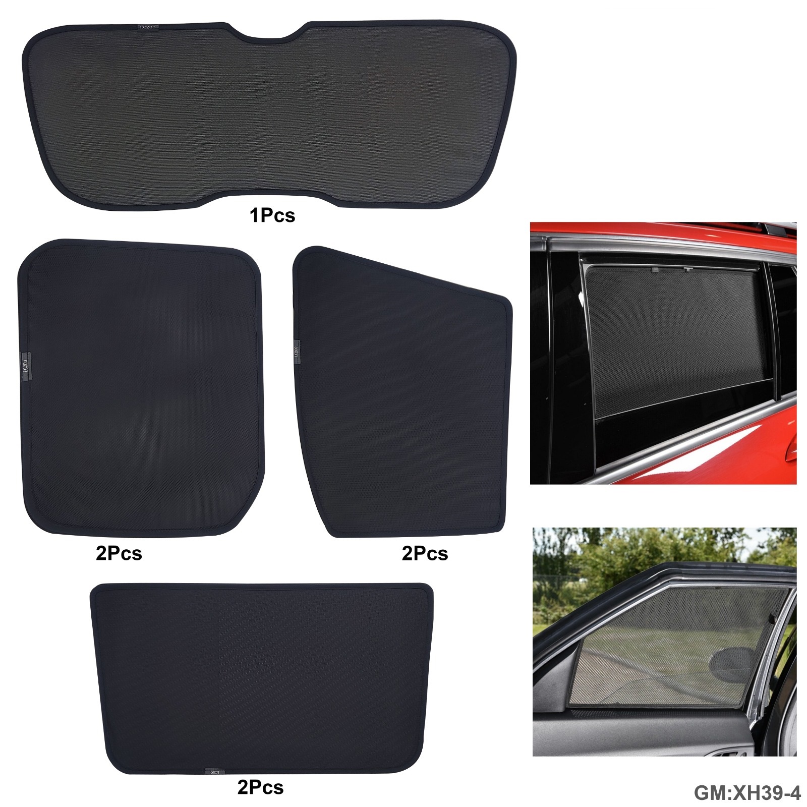 طقم حواجز شمسية مغناطيسية لسيارة LAND CRUISER 200 مكون من 7 قطع "xh39-4"