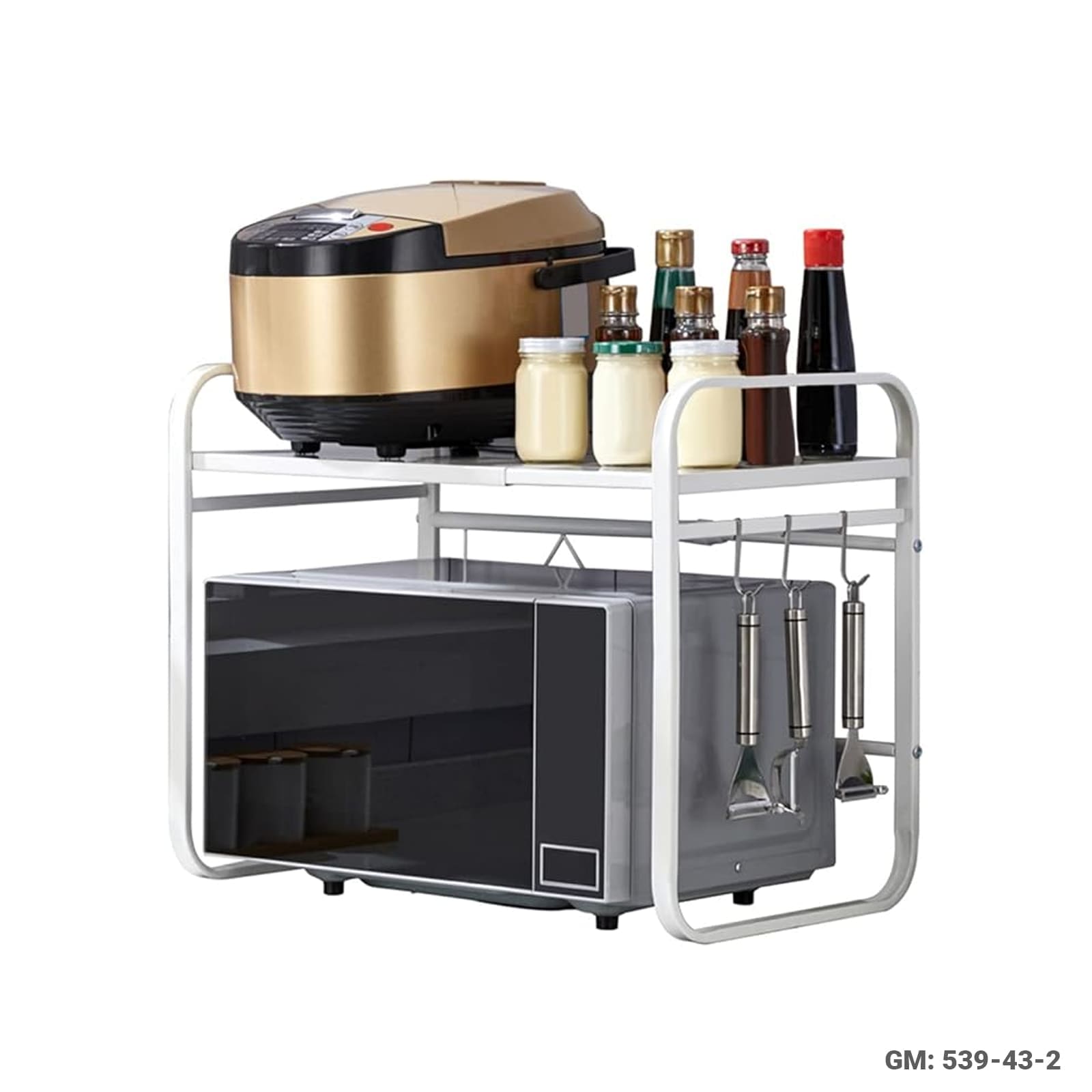 رف ميكروويف قابل للتوسيع، رف تنظيم المطبخ "539-43-2"