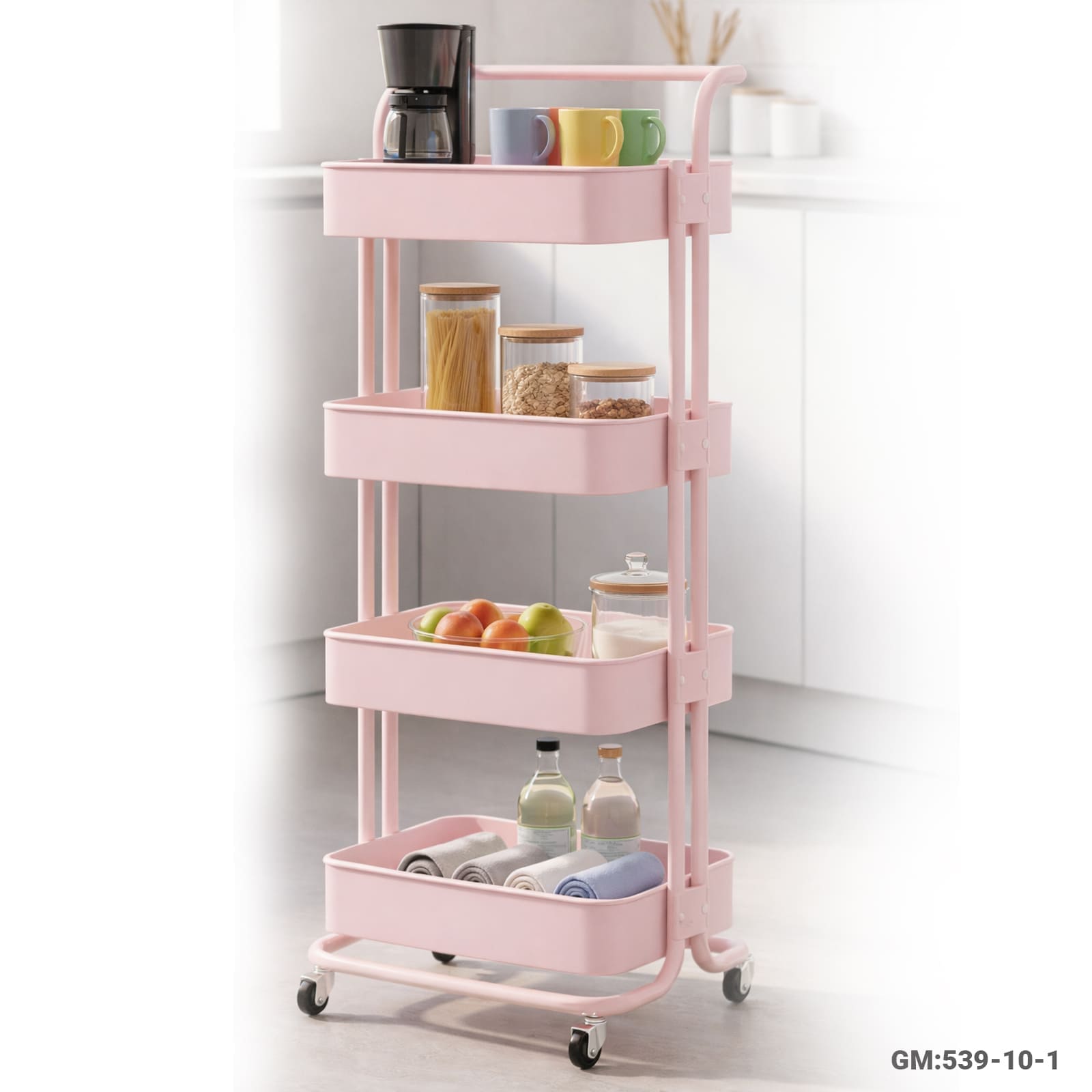 منظم متعدد الأغراض من 4 طبقات من المعدن في المطبخ "539-10-1"