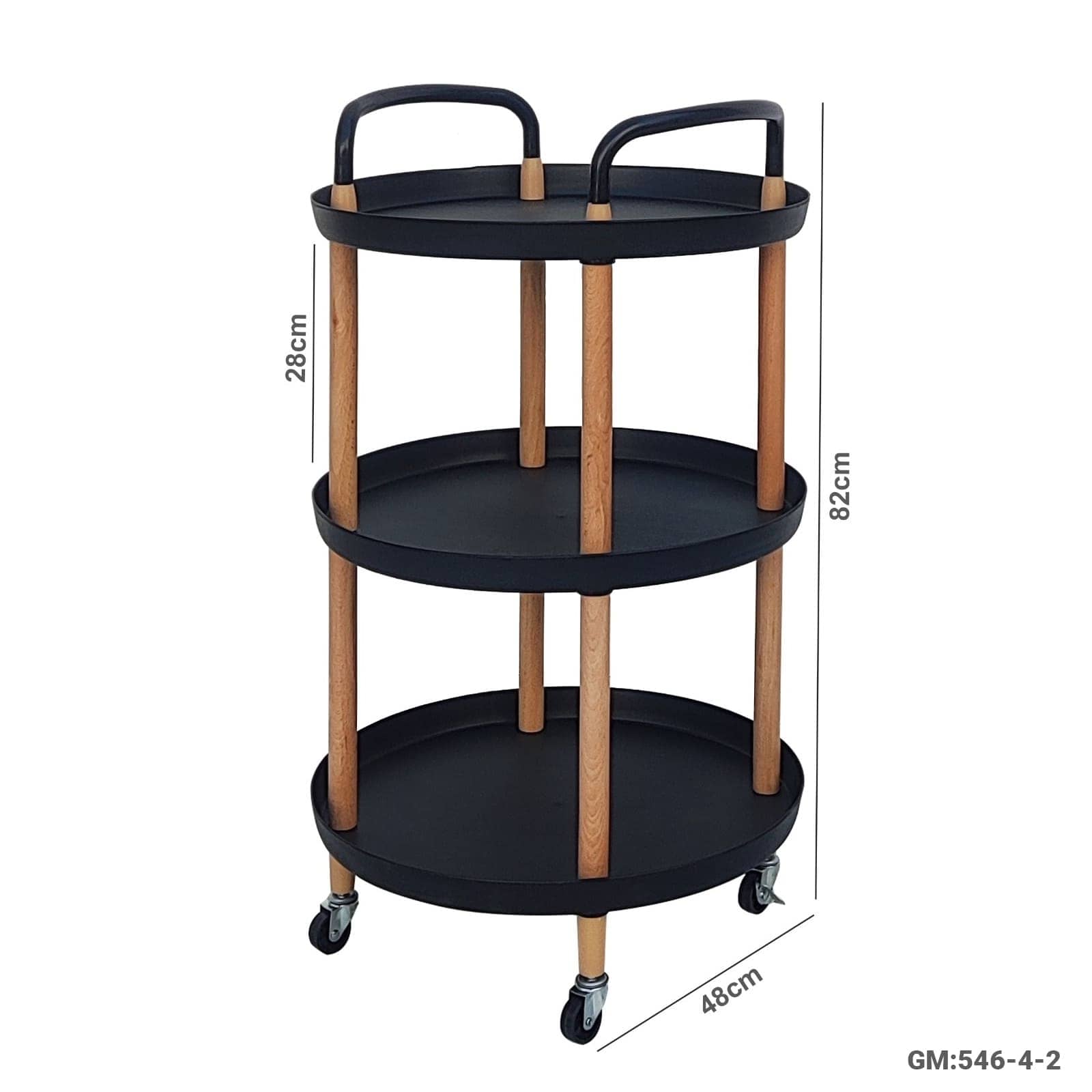 طاولة قهوة جانبية للأريكة وعربة تقديم "546-6-5"