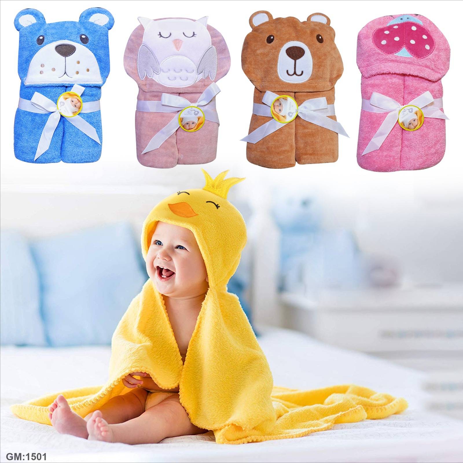 Hooded Bath Towel for Baby "cl186-2"