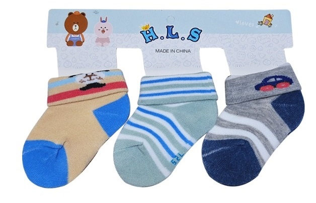 Socks for 0-8 month baby 3pair Sets "cl189-1"