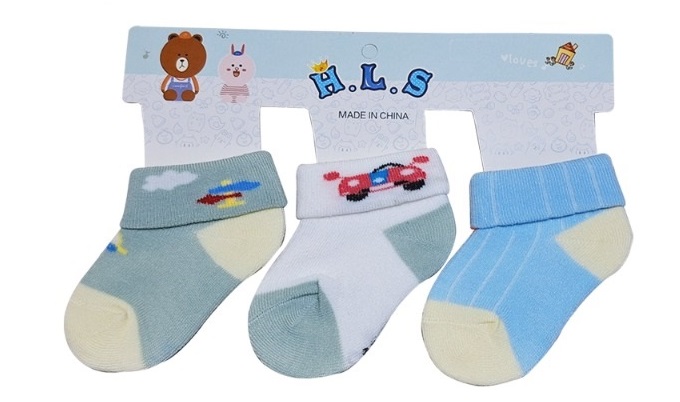 Socks for 0-8 month baby 3pair Sets "cl189-1"