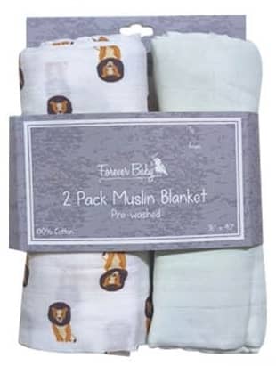 2-Piece Muslin Baby Blanket Set – Soft & Breathable Cotton Blankets (CL181-3)