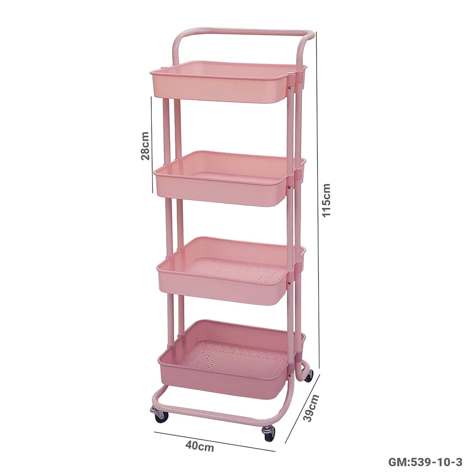 منظم تخزين متعدد الاستخدامات بـ4 طبقات وعجلات "539-10-3"