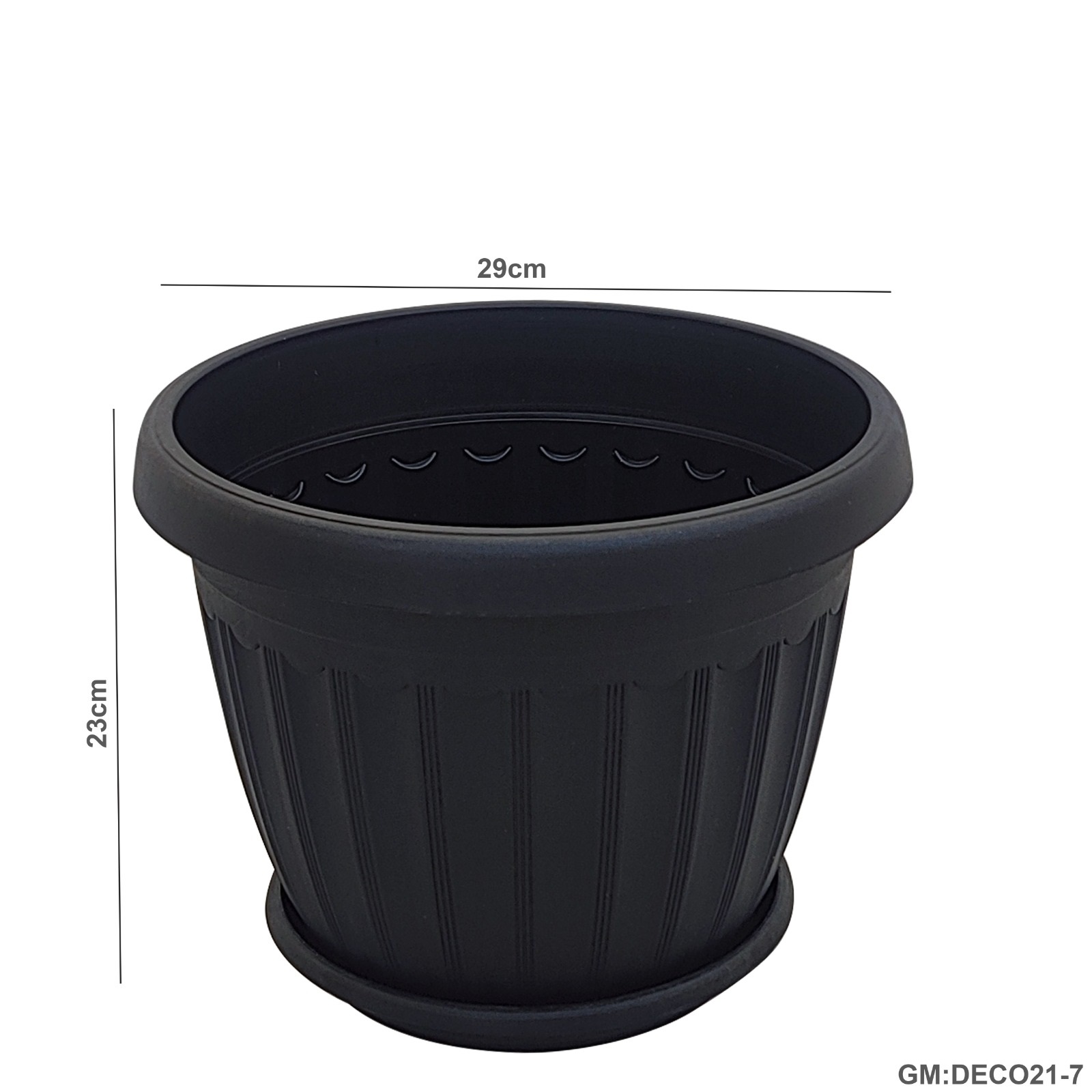 وعاء زهر بلاستيكي دائري للديكور المنزلي "DECO21-7"