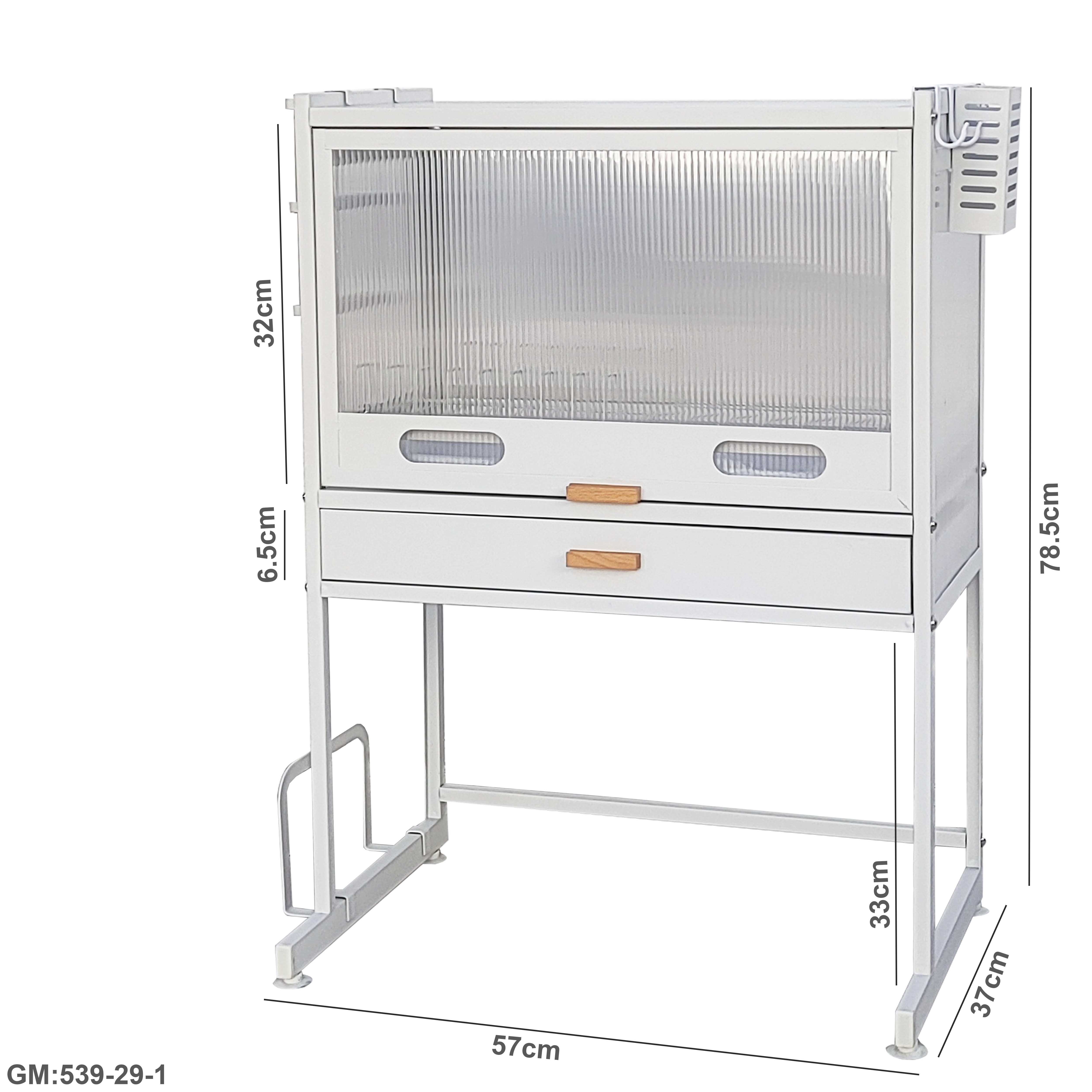 رف مطبخ شفاف لأدوات المطبخ ورف الفرن "539-29-1"