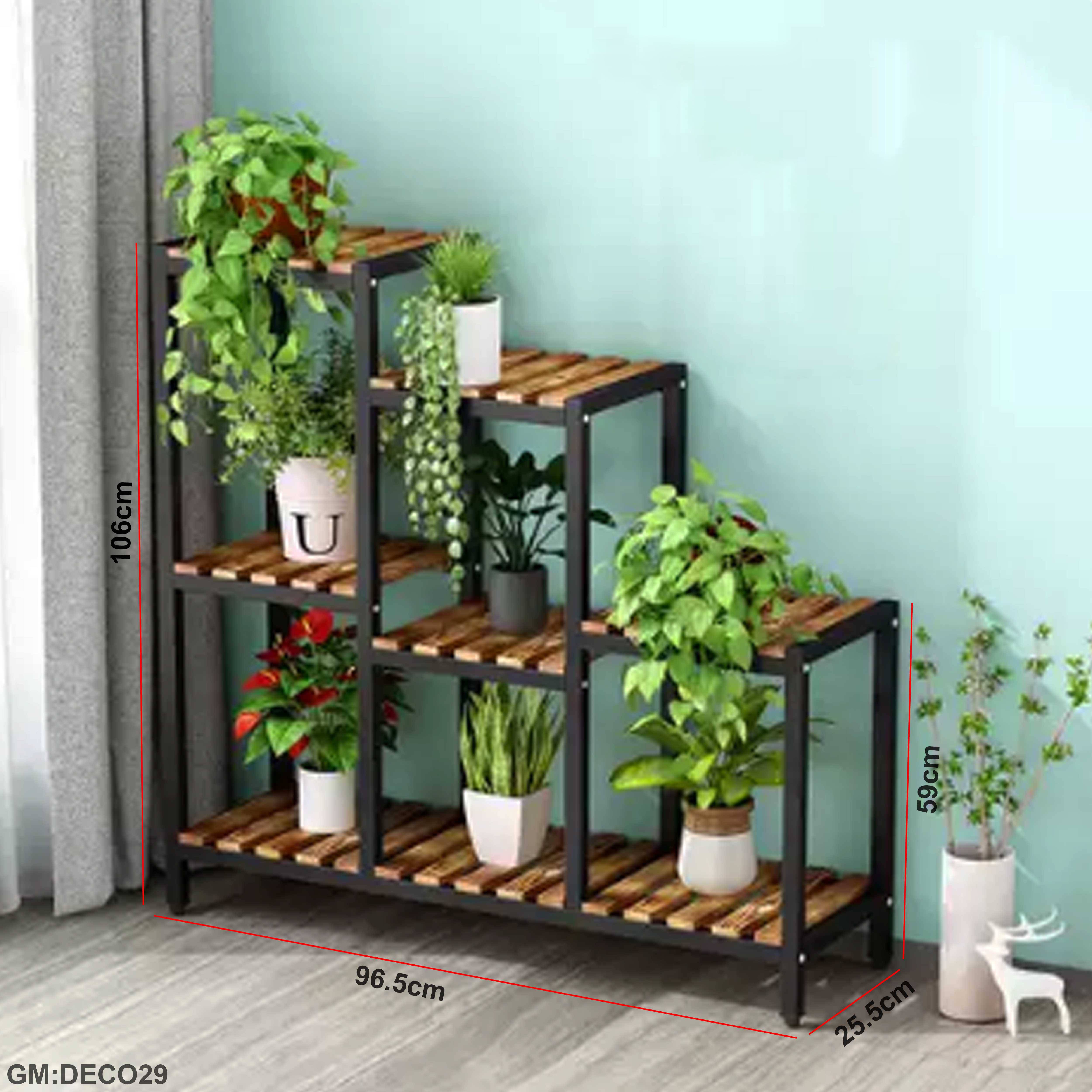 حامل أواني زهور خشبي "ديكو29"