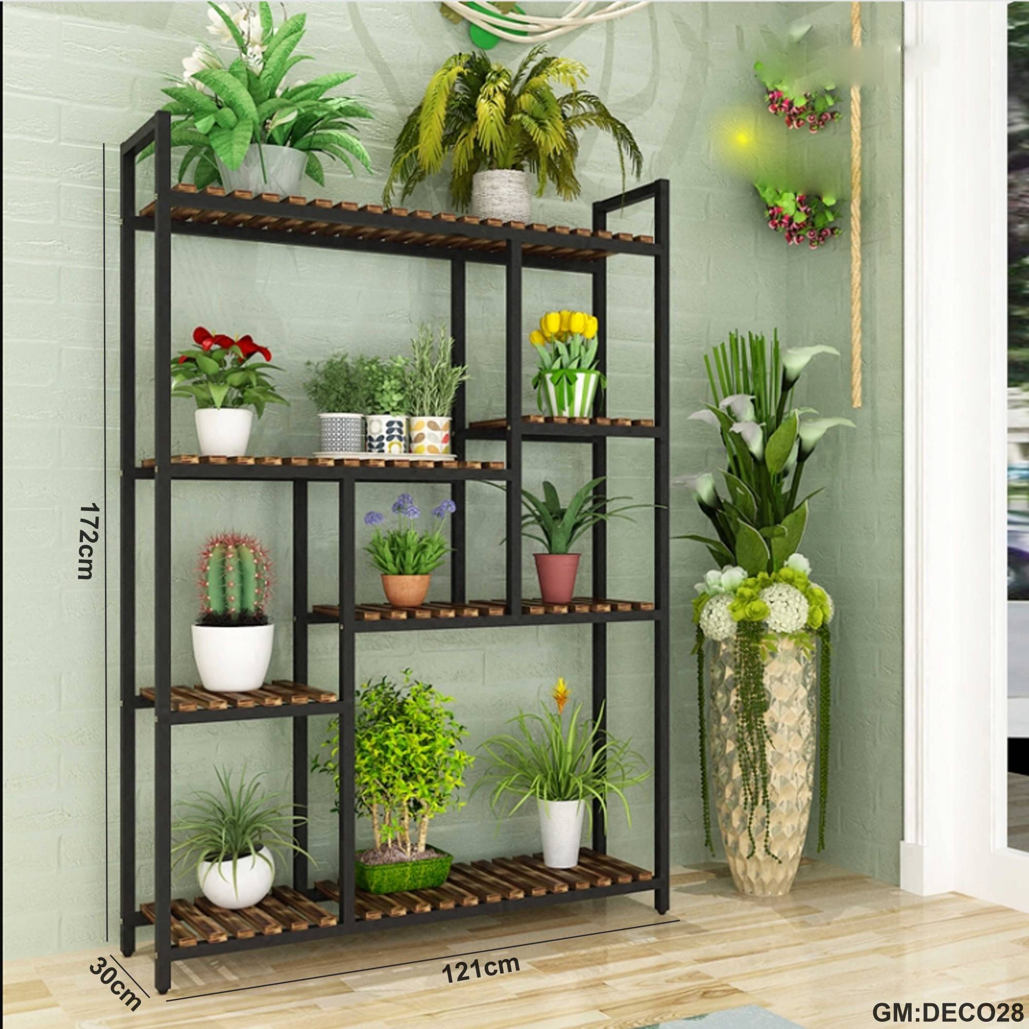 وقفة زهور خشبية "ديكو28"