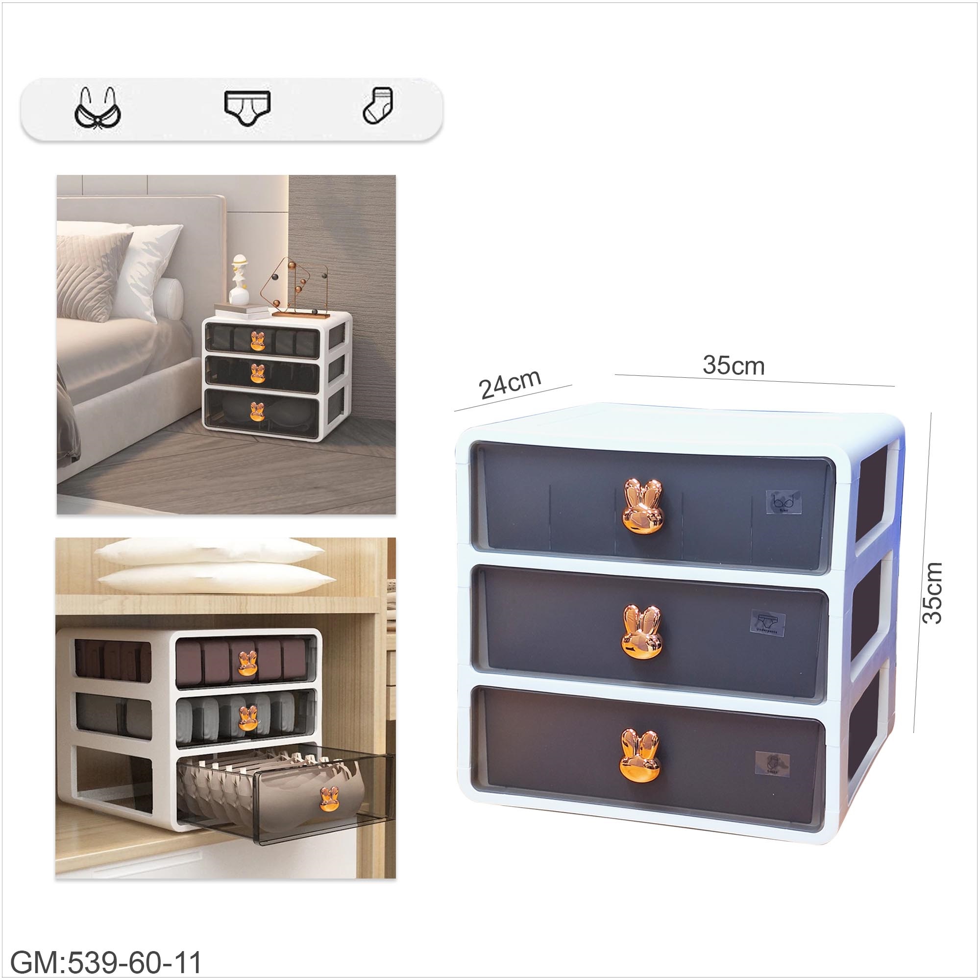 صندوق تخزين الملابس الداخلية متعدد الطبقات لتنظيم الملابس الداخلية "539-60-11"