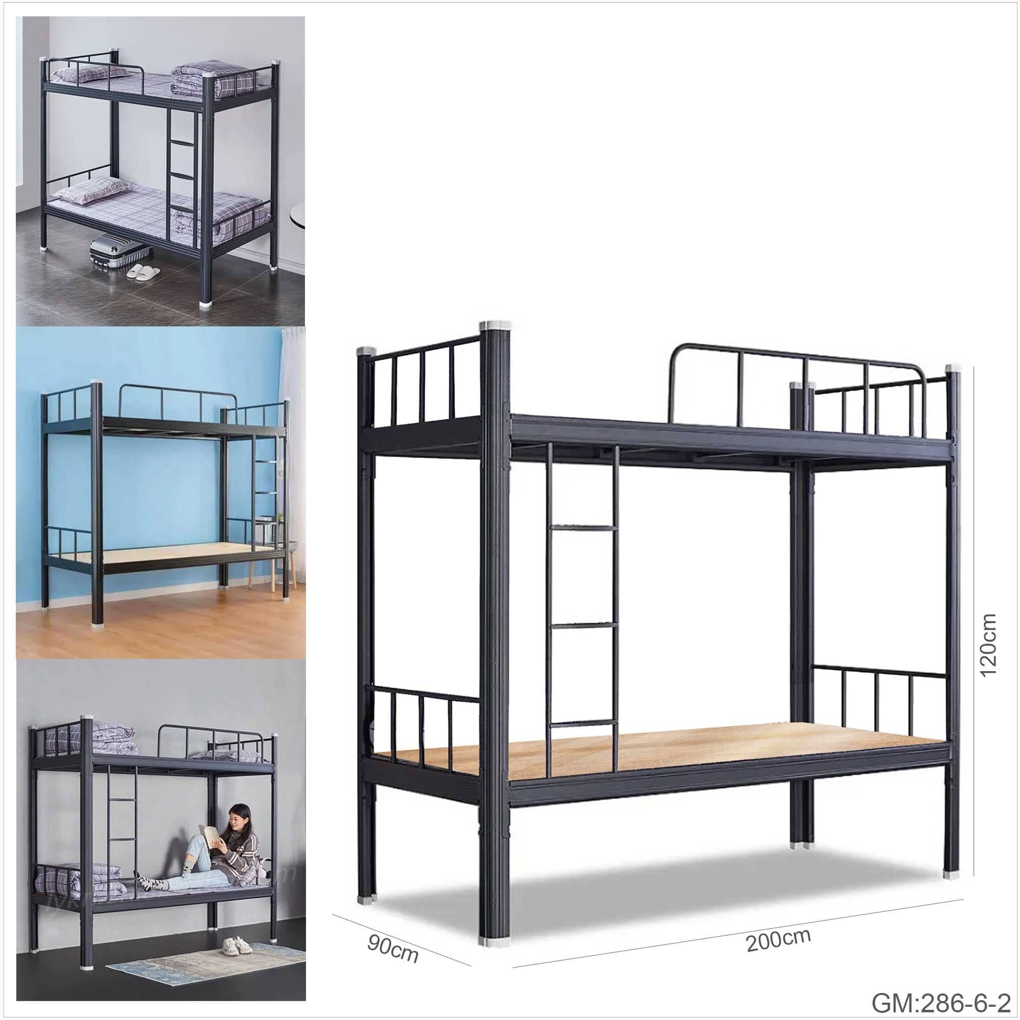 Steel Frame Bunk Bed Double Beds for Adults "bd372-1"