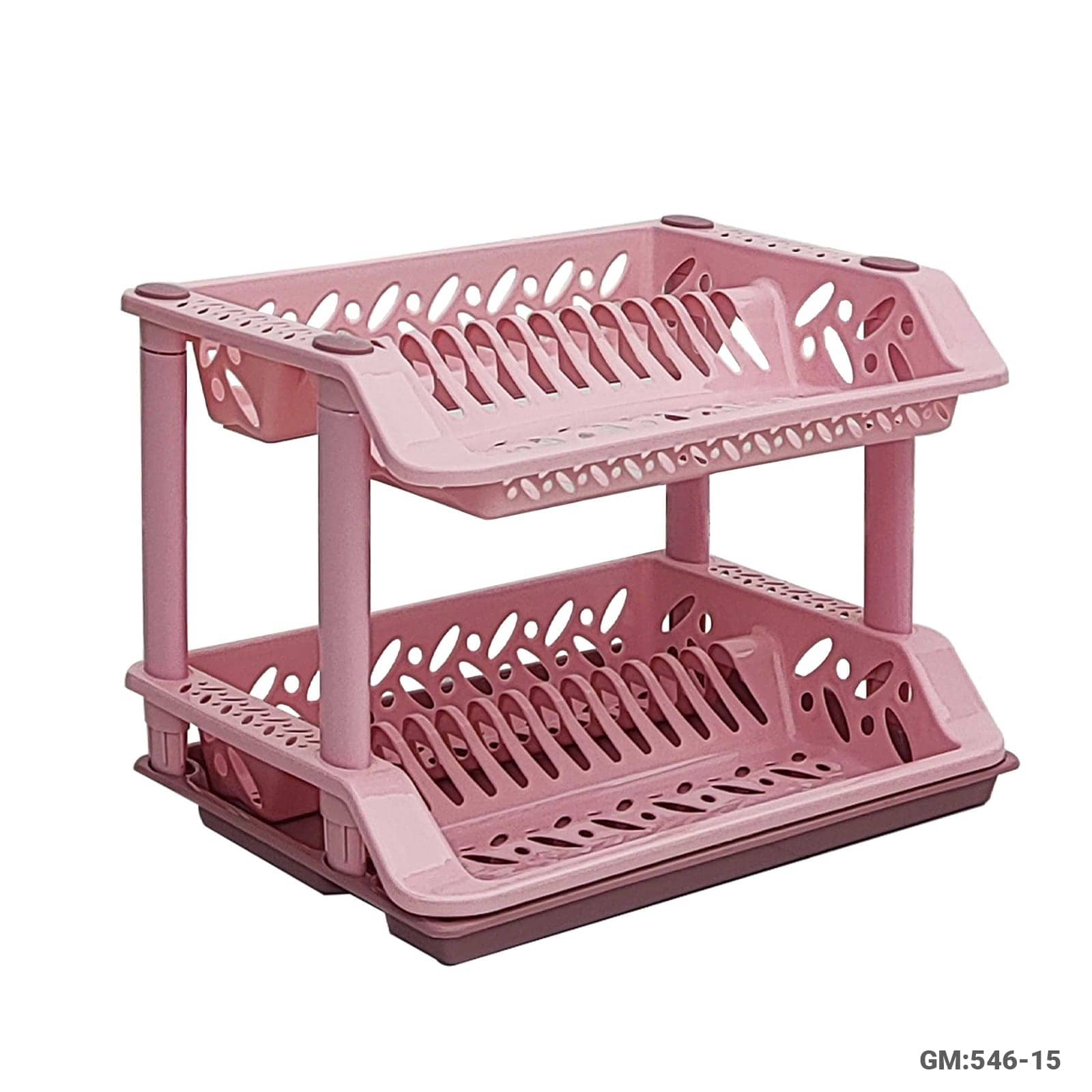 رف تجفيف الصحون من البلاستيك بطبقتين "546-15"