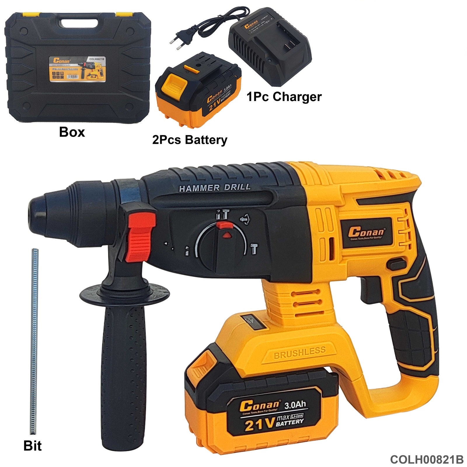 21V Brushless Lithium -lon Rotary Hammer "COLH0821B"