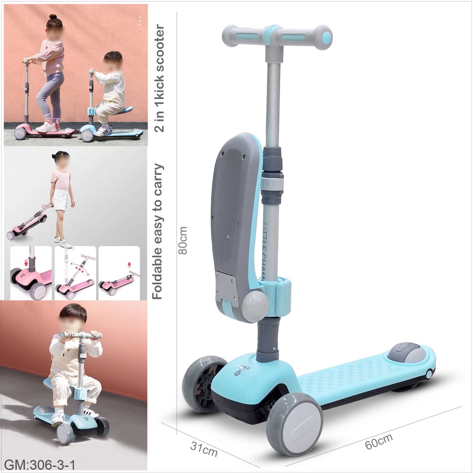 Multiplicational kick scooter "306-3-1"
