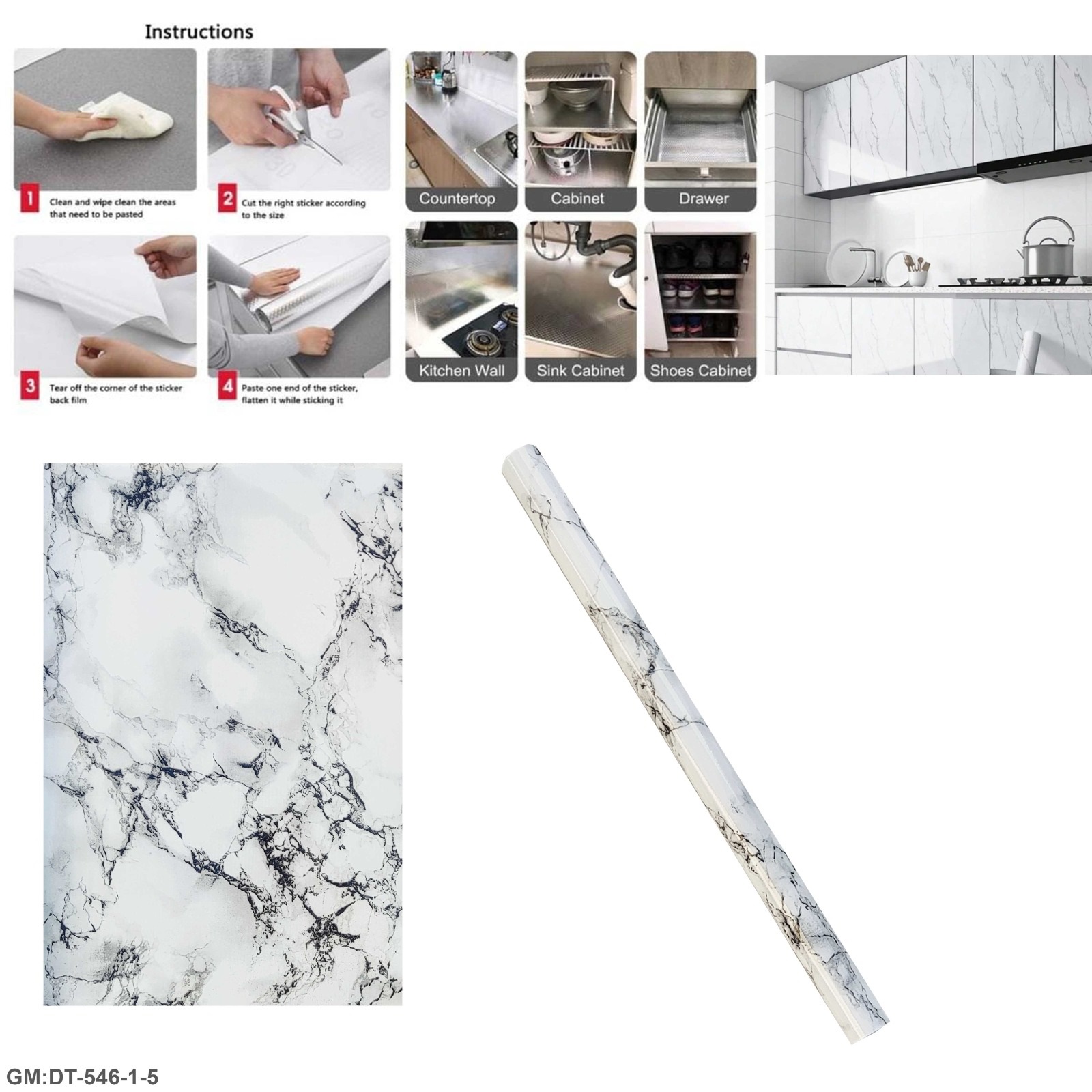 Self-adhesive Wallpaper Stickers Oil Proof, Waterproof "DT-546-1-5"