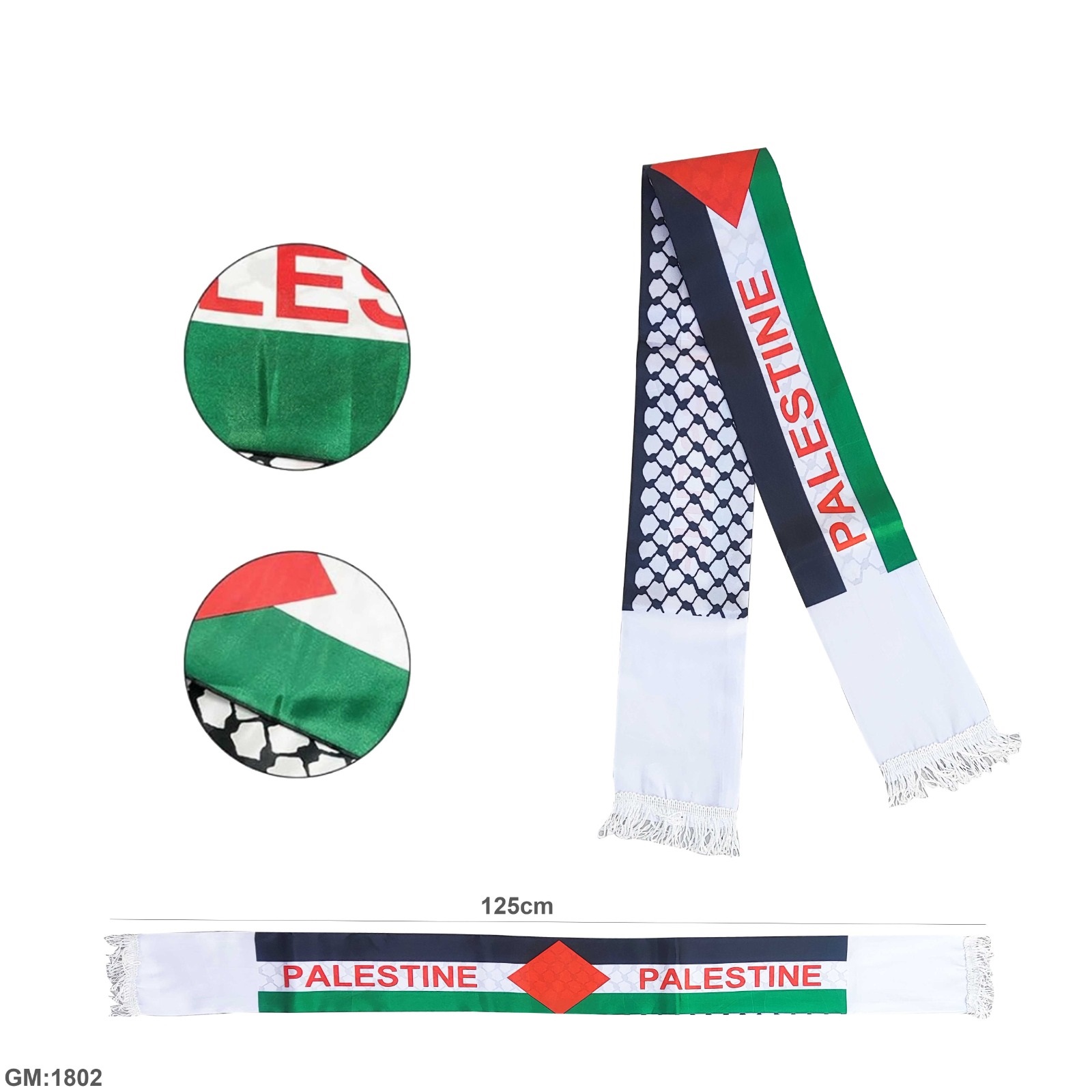 Palestine Flag Scarf "1802"